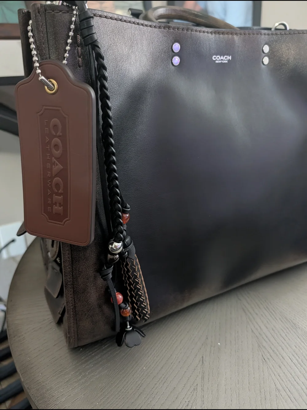 COACH Rogue Bag 40 In Loved Leather With Charms